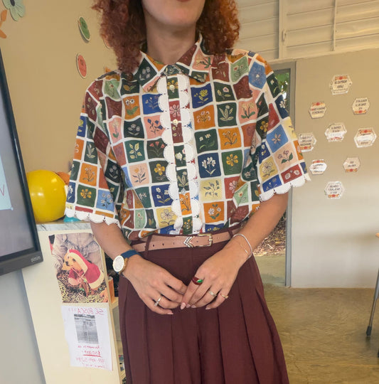 Blusa vintage flores | TTS FASHION