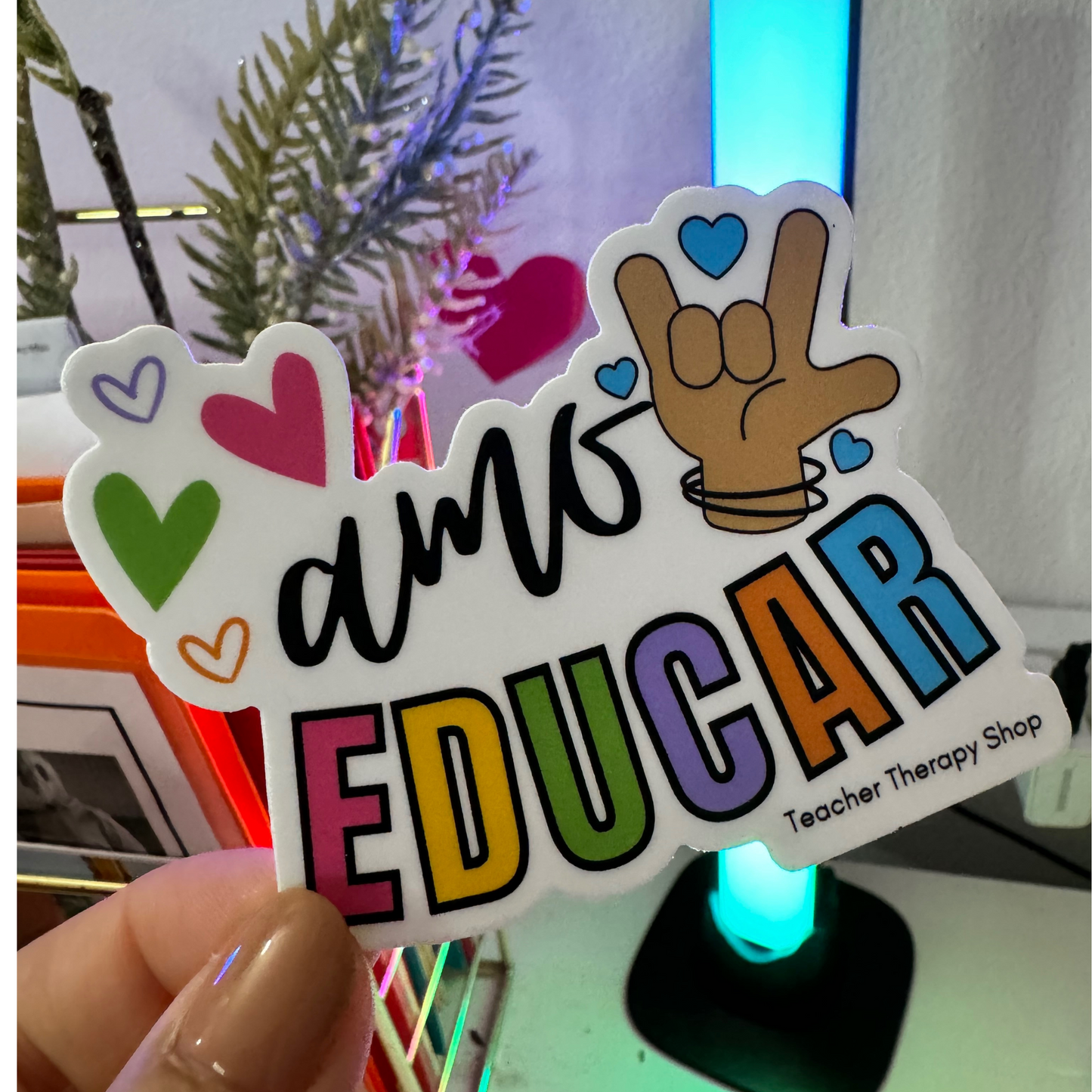 Yo amo educar | Teacher Waterproof sticker