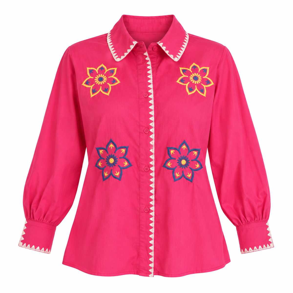 Blusa Fuchsia Bloom Embroidered  | TTS FASHION