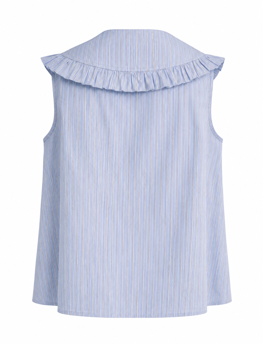 Blusa Cambridge Blue | Cuello con vuelos azul | TTS FASHION