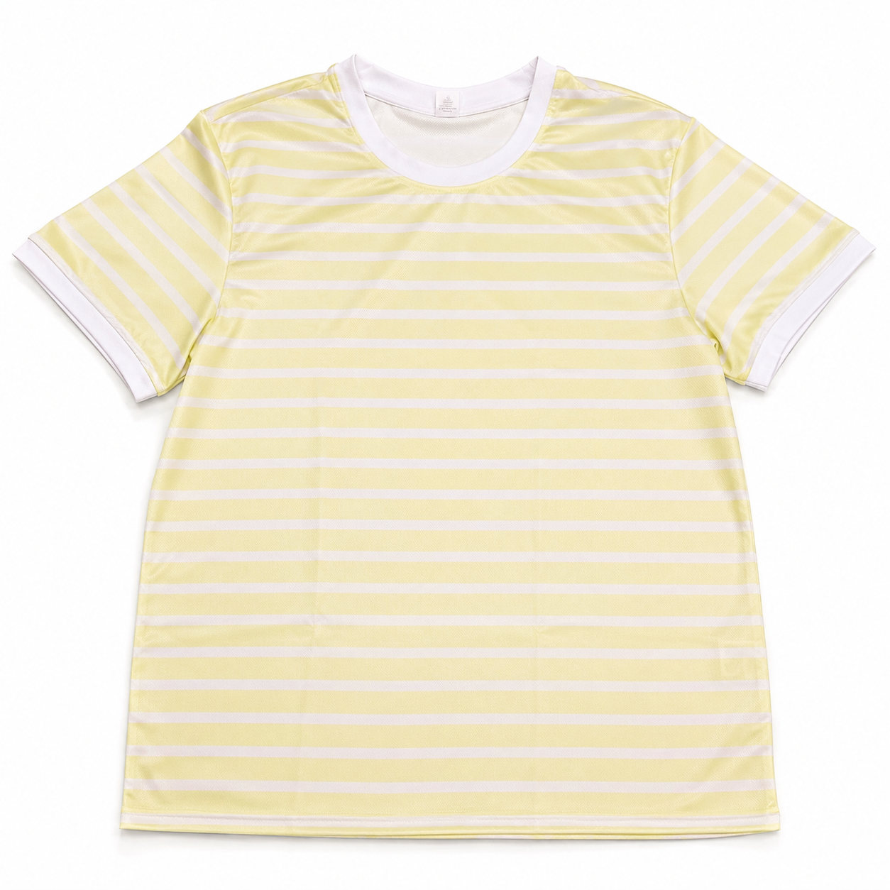 Camisa de rayas blanca y amarillo