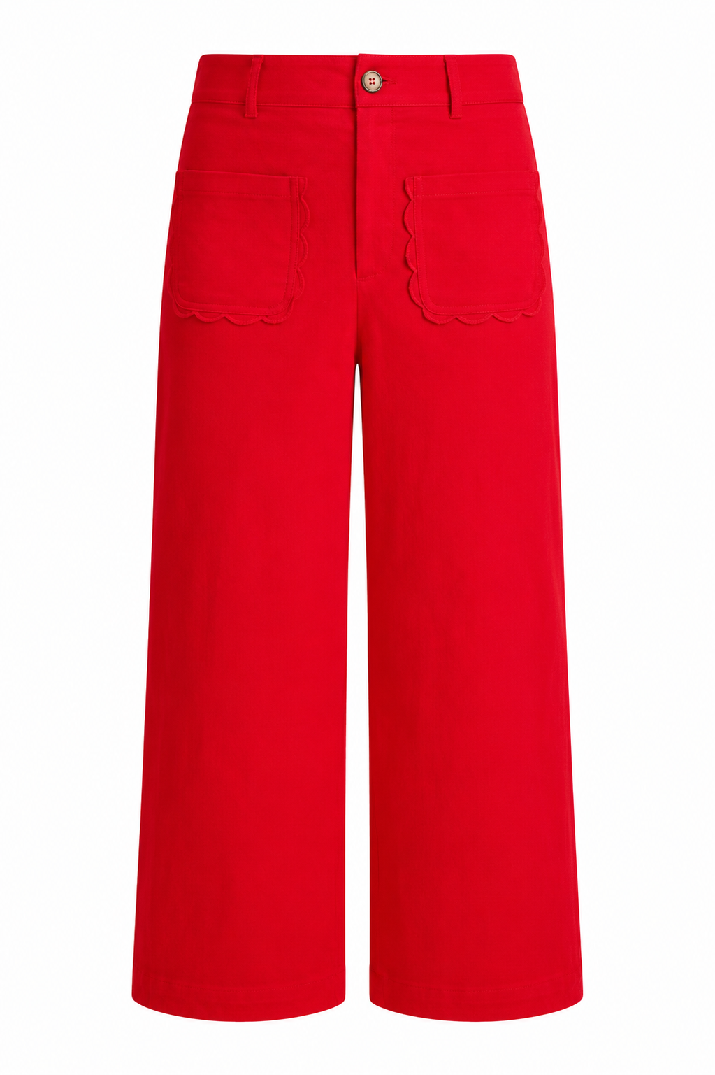 Pantalón Scarlet Scallop Wide leg rojo | TTS FASHION