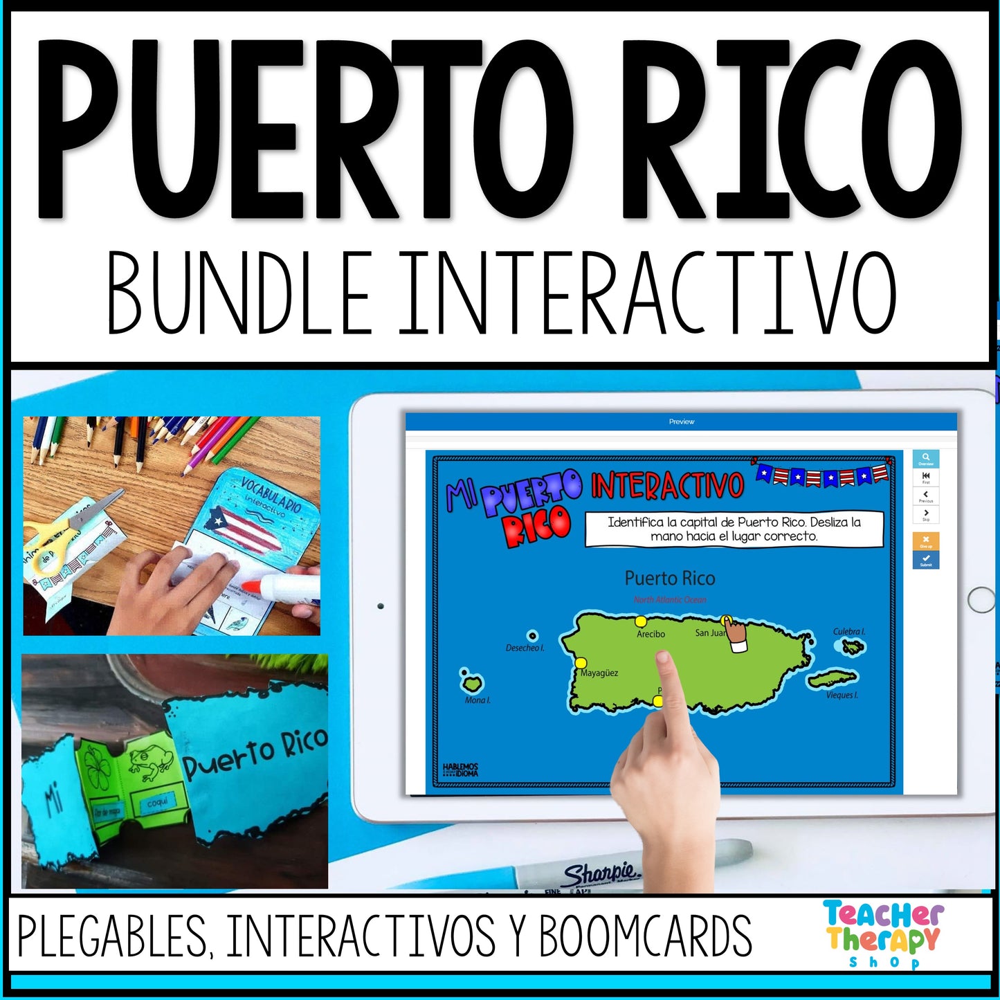 Interactive Puerto Rico | Foldables, worksheets and boom cards 