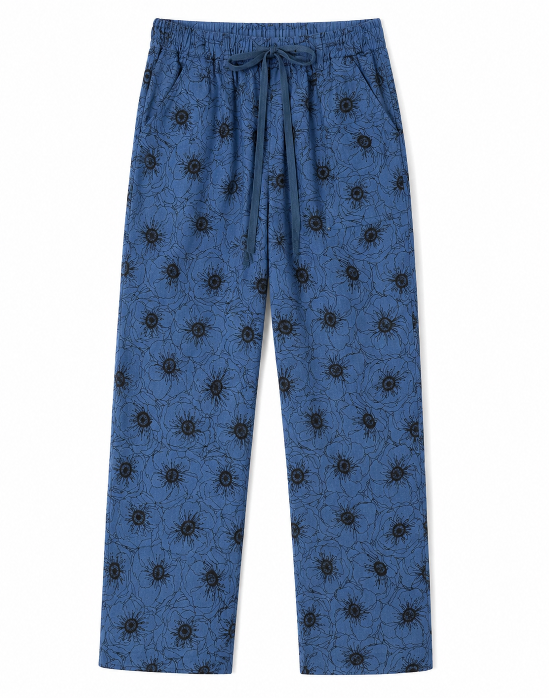 Pantalón floral azul | TTS FASHION