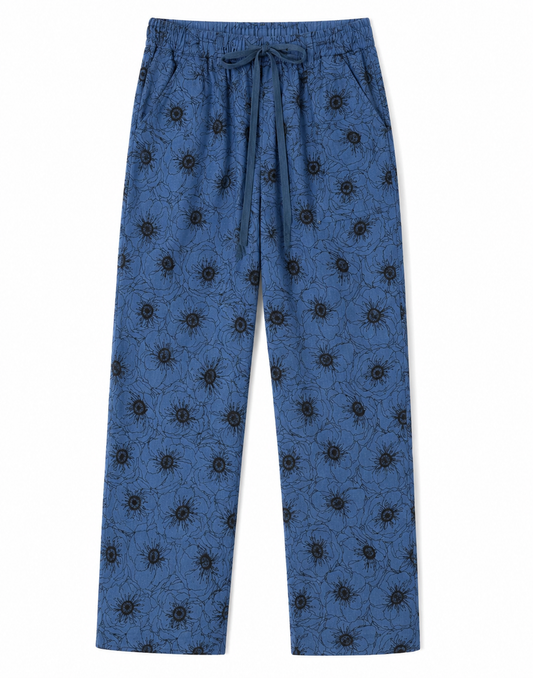 Pantalón floral azul | TTS FASHION