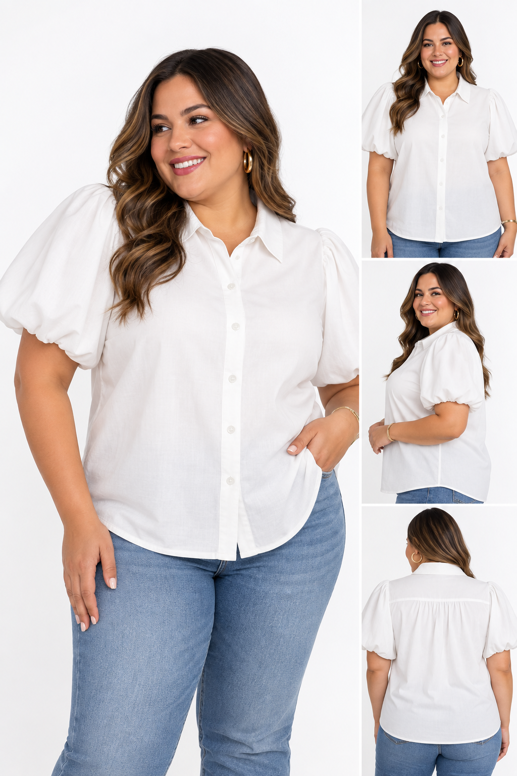 Blusa White Puff – TTS Fashion Plus