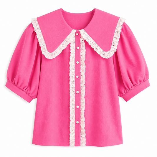 Blusa rosada y blanca | pink coquette | TTS FASHION