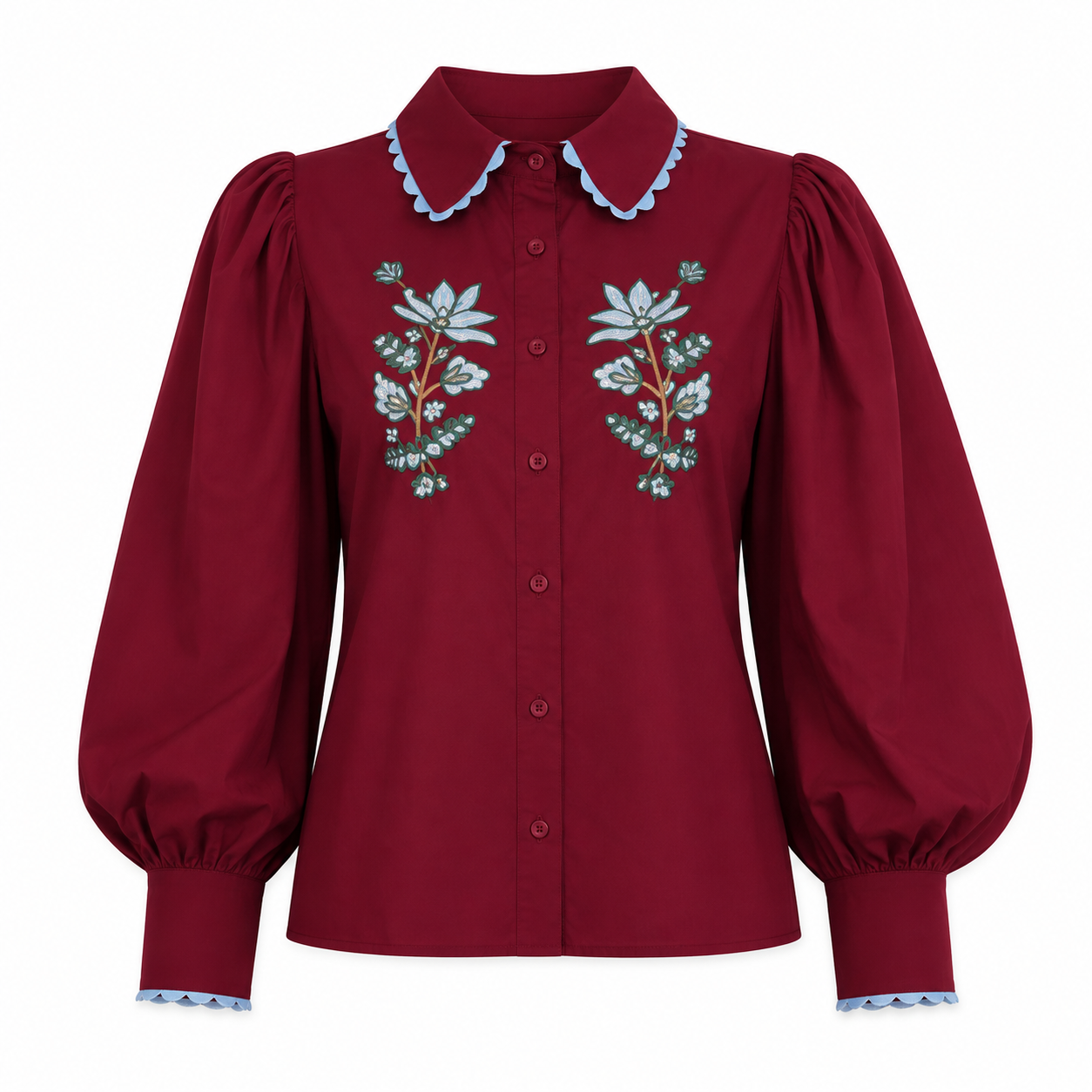Blusa Burgundy Bloom| TTS FASHION