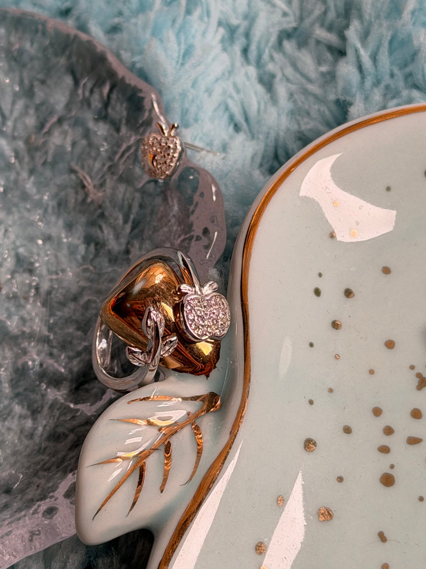 Set sortija y aretes | Shiny Apple 925 set