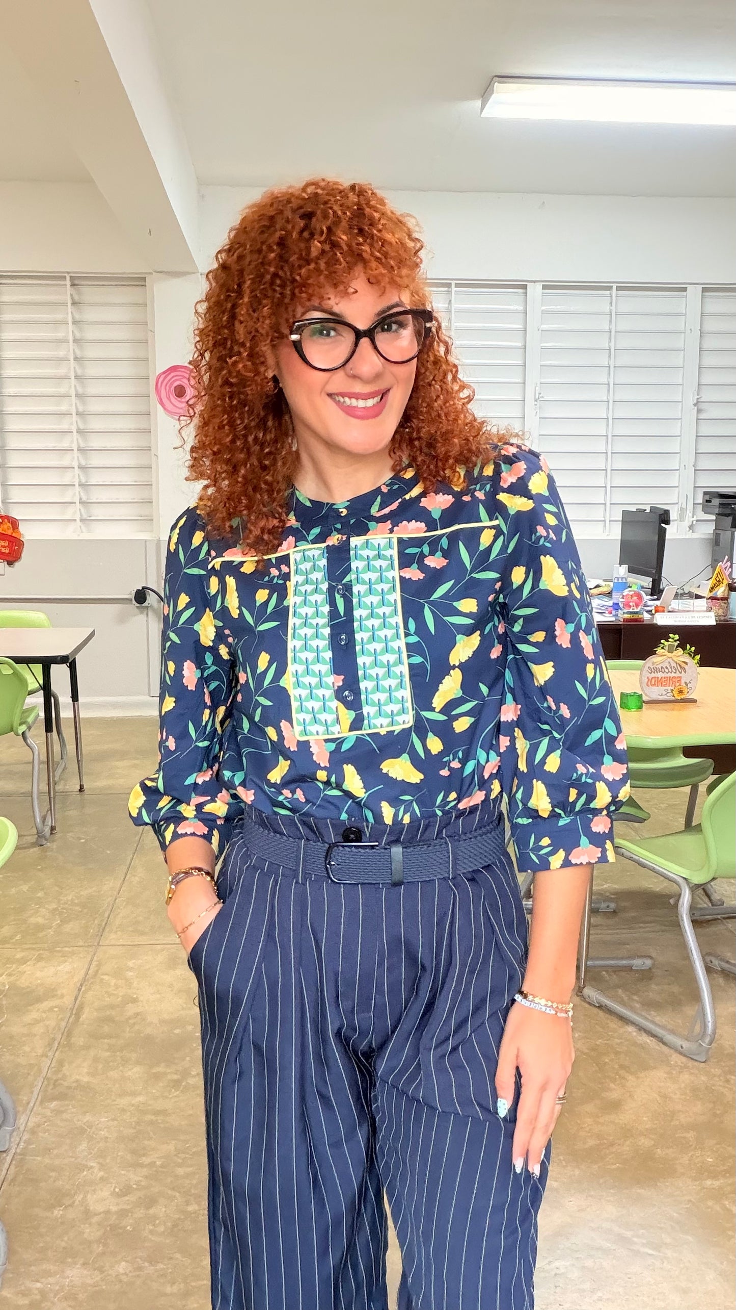 Blusa Navy Garden  | TTS FASHION