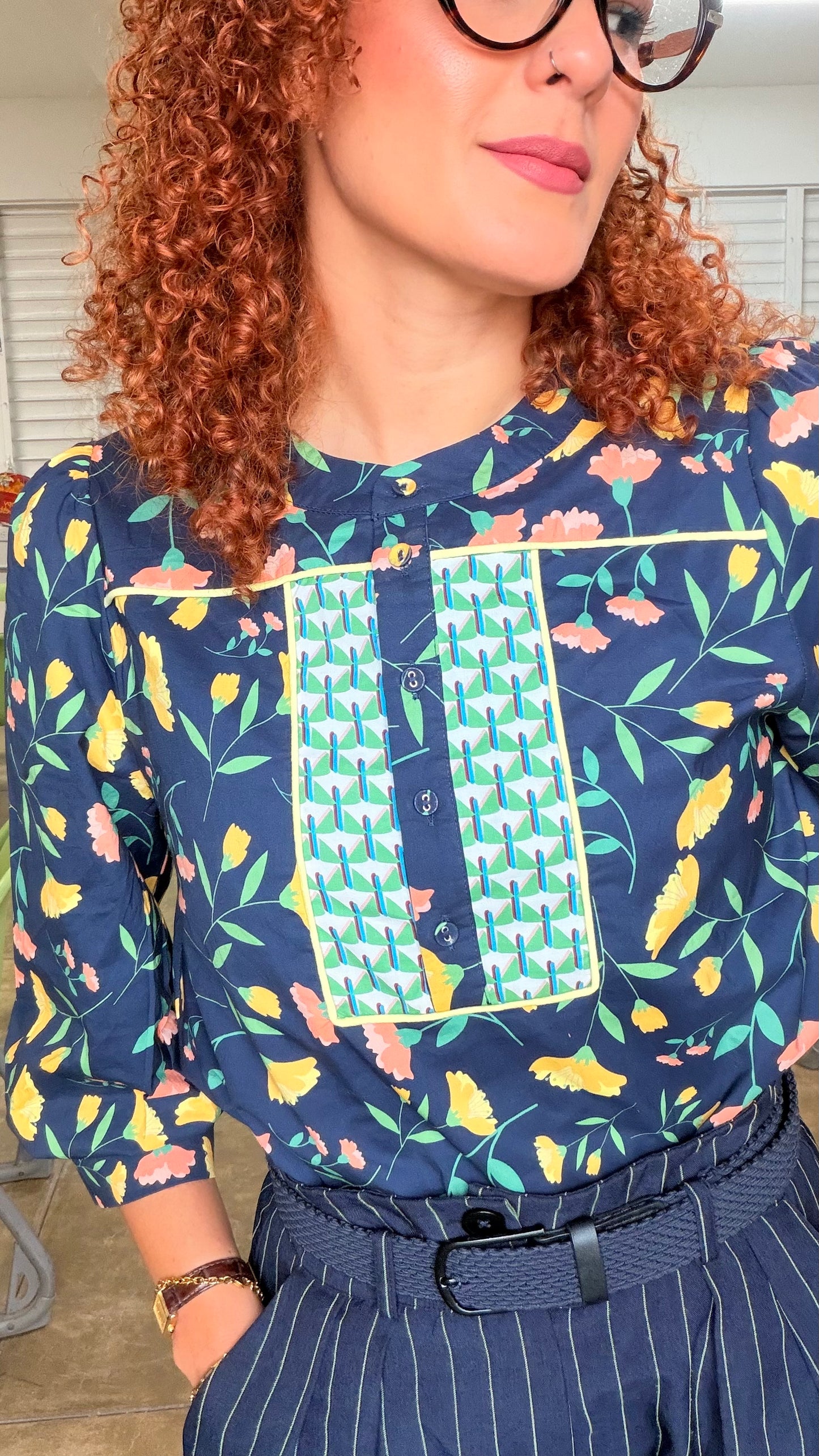 Blusa Navy Garden  | TTS FASHION