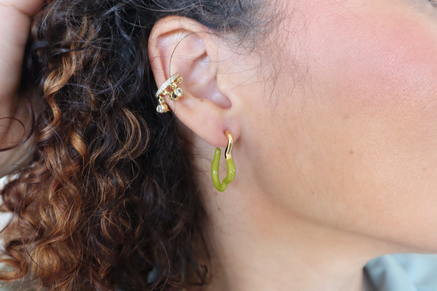 Aretes irregulares | Dripping color earrings