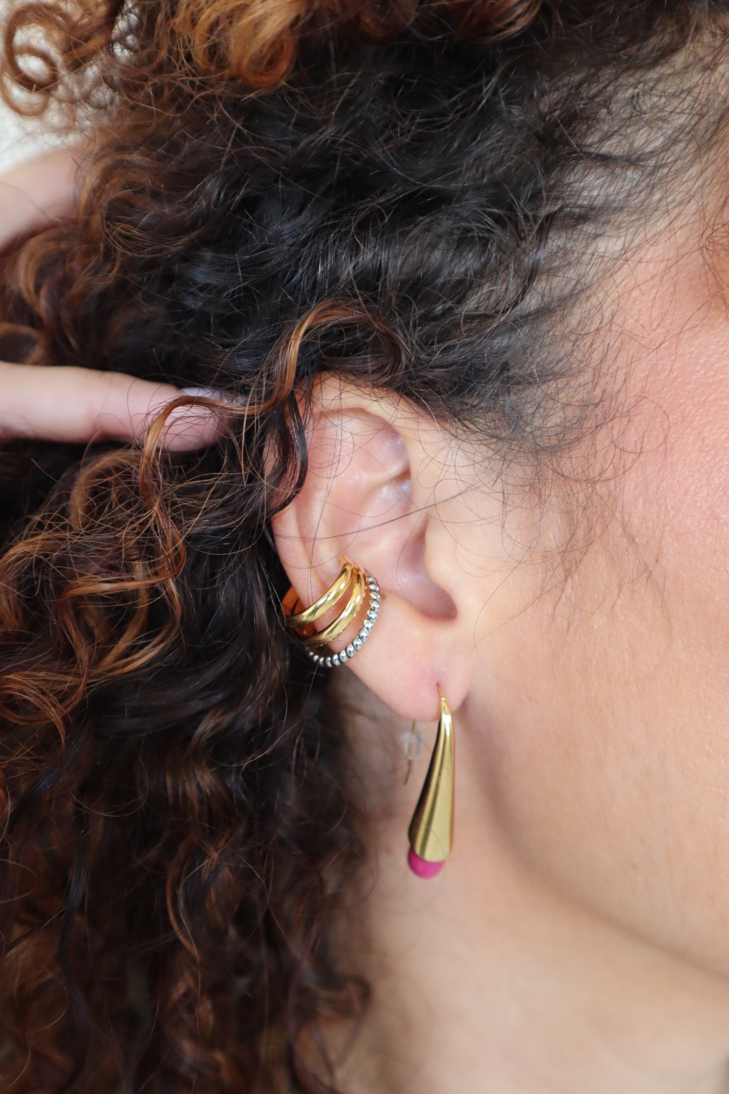 Aretes gota lápiz| Drop pencil color earrings