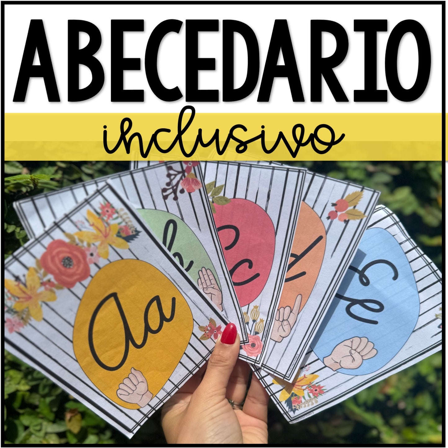 Abecedario inclusivo | Alfabeto con lengua de señas |Wildflower Spanish Alphabet