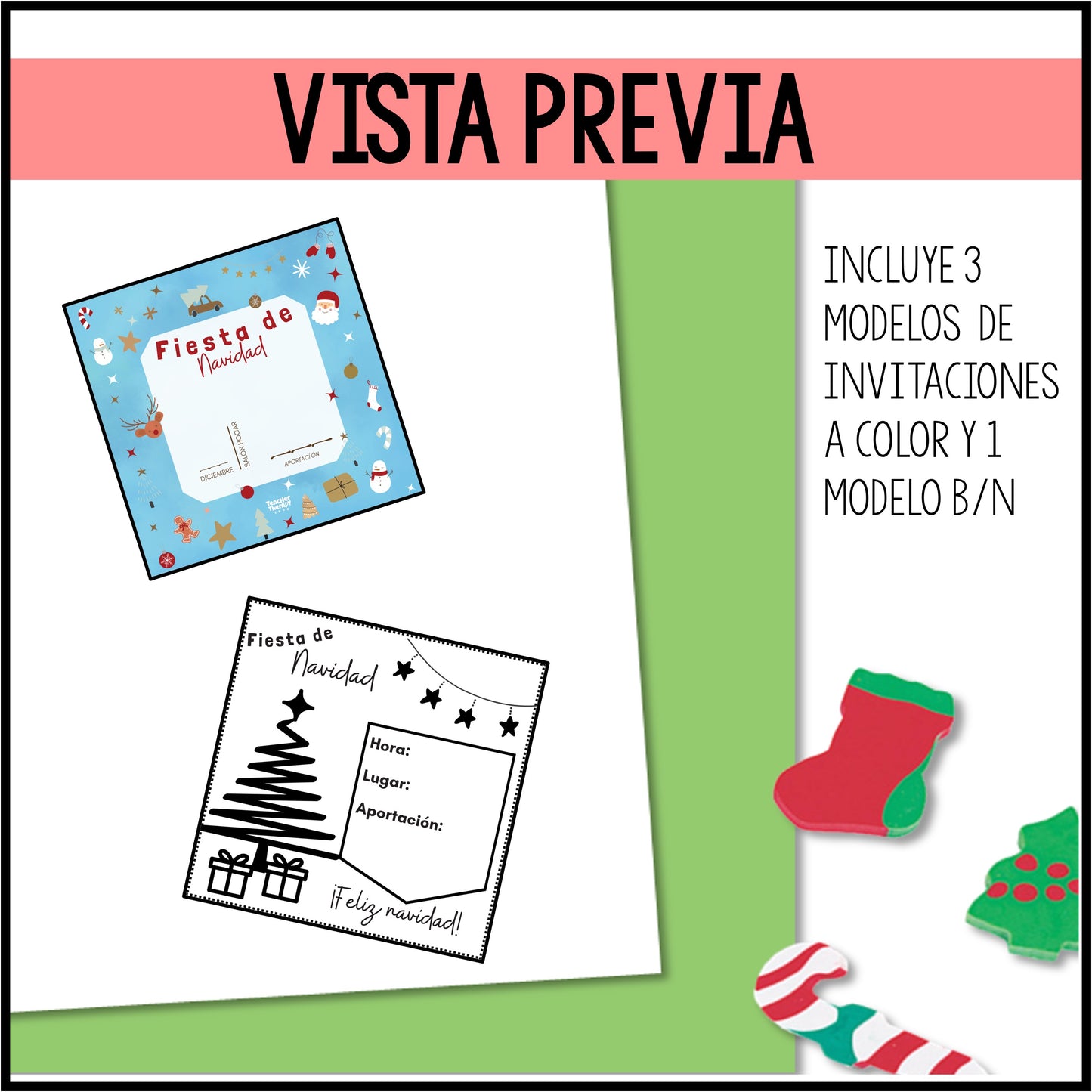 Boletas navideñas | Invitaciones y etiquetas de regalo