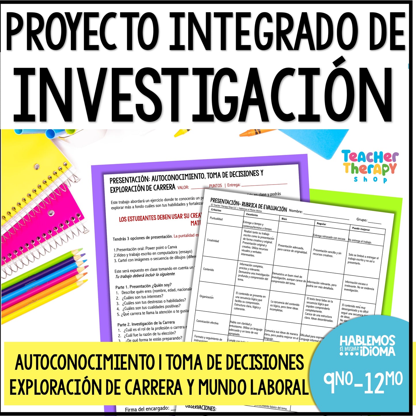 Proyecto de investigación de carrera | Autoconocimiento, toma de decisiones, exploración ocupacional y mundo laboral