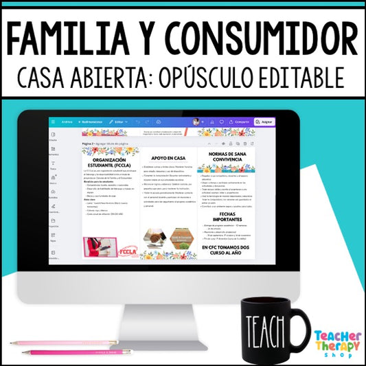 Opúsculo Editable para Reunión de Padres – Tema Floral Secundaria