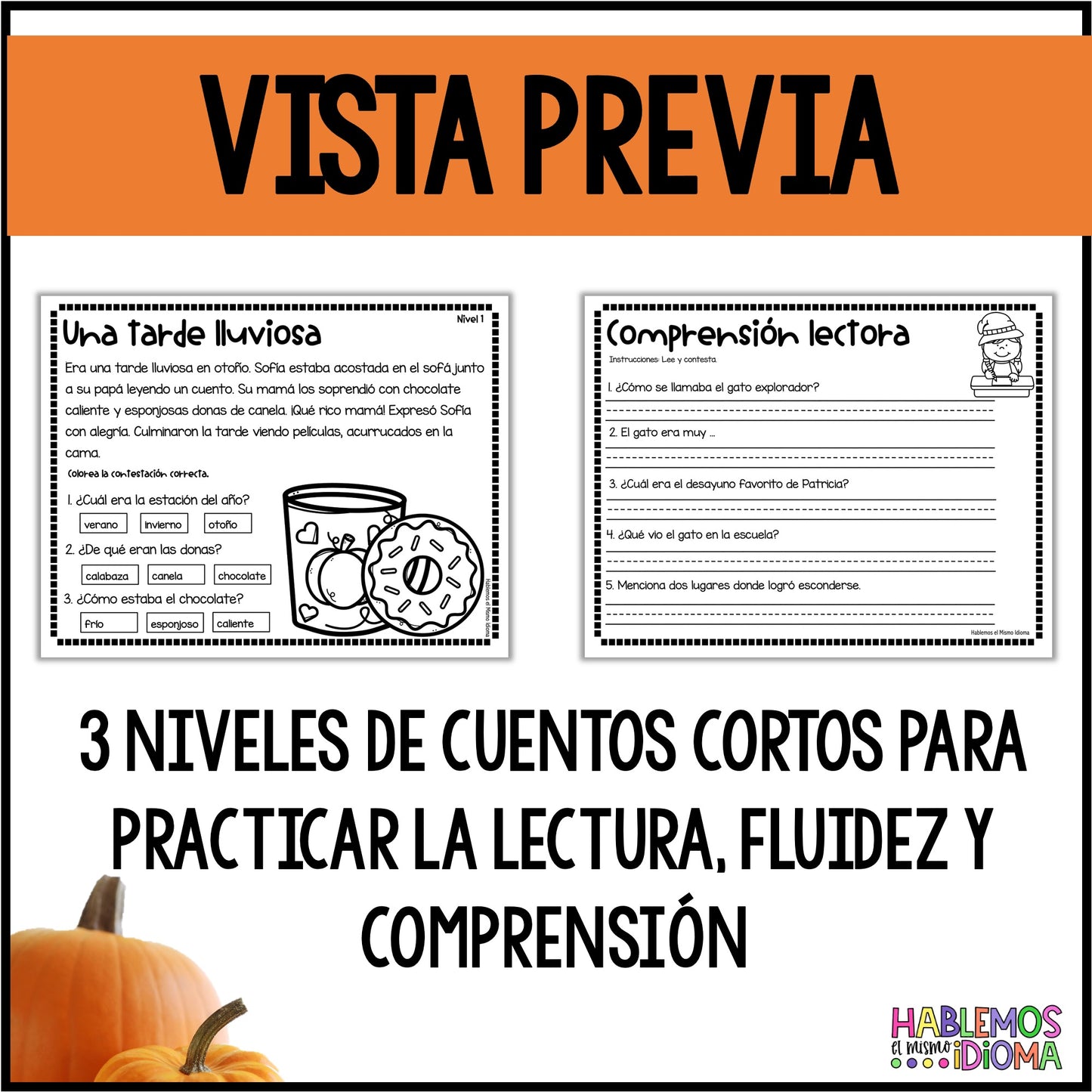 Actividades para trabajar la lectoescritura y comprensión en otoño