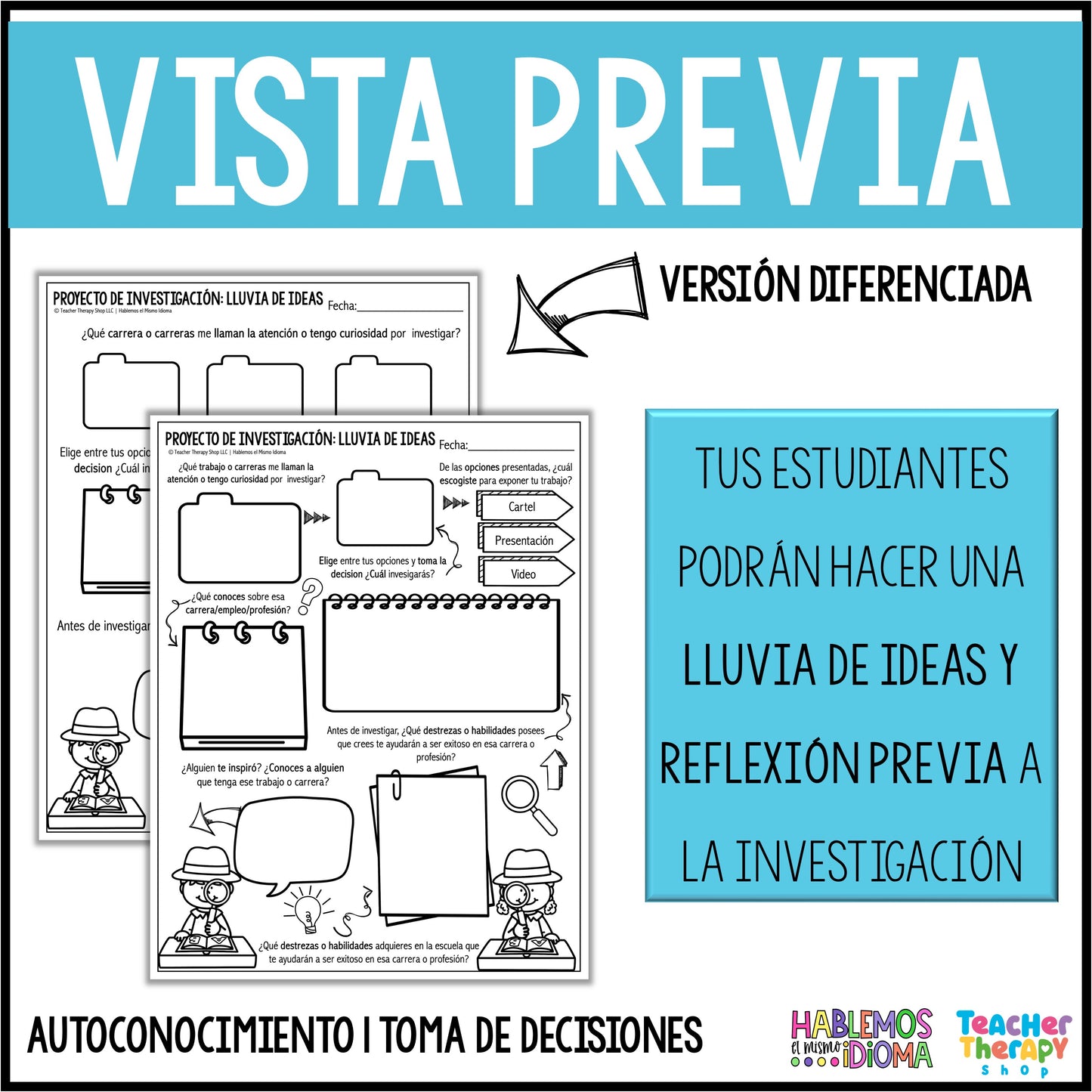 Proyecto de investigación de carrera | Autoconocimiento, toma de decisiones, exploración ocupacional y mundo laboral