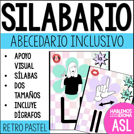 Tarjetero pictórico y silabario con apoyo visual | Abecedario inclusivo