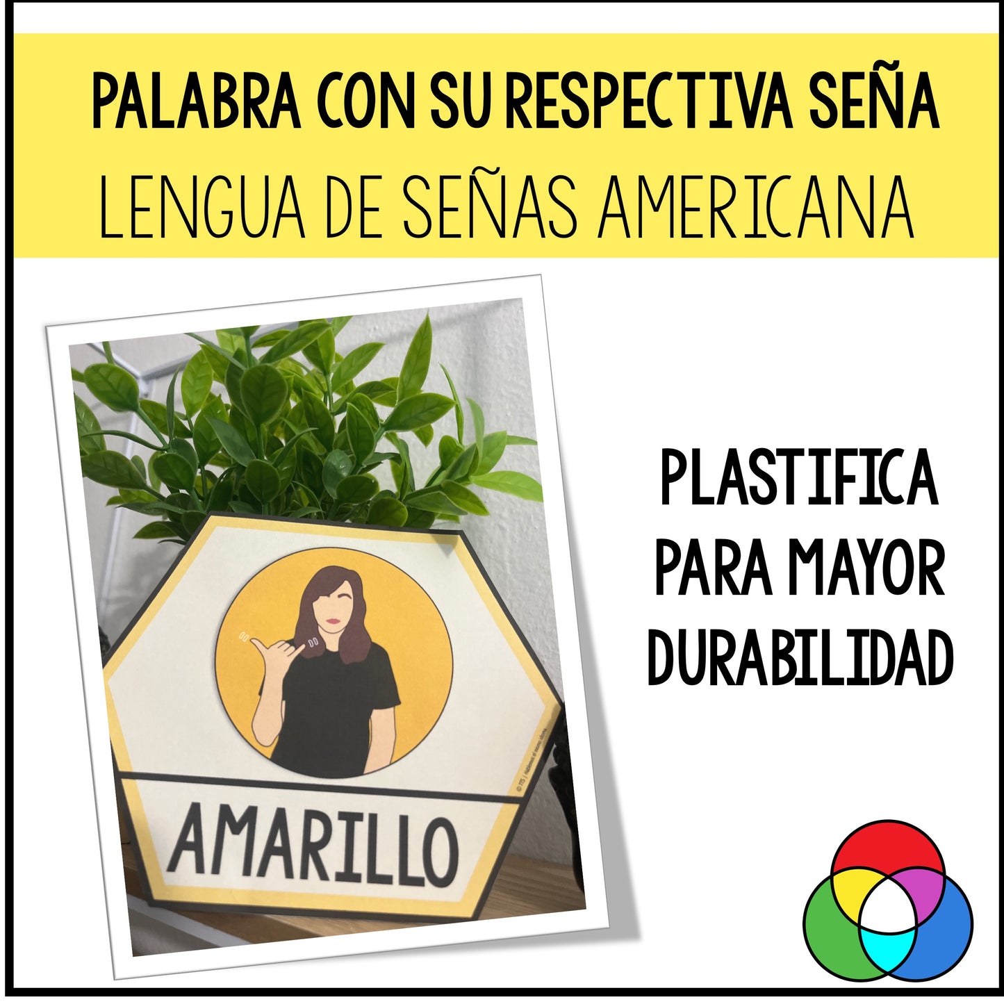 Los colores | Carteles con lengua de señas americana | ASL COLORS POSTERS SPANISH