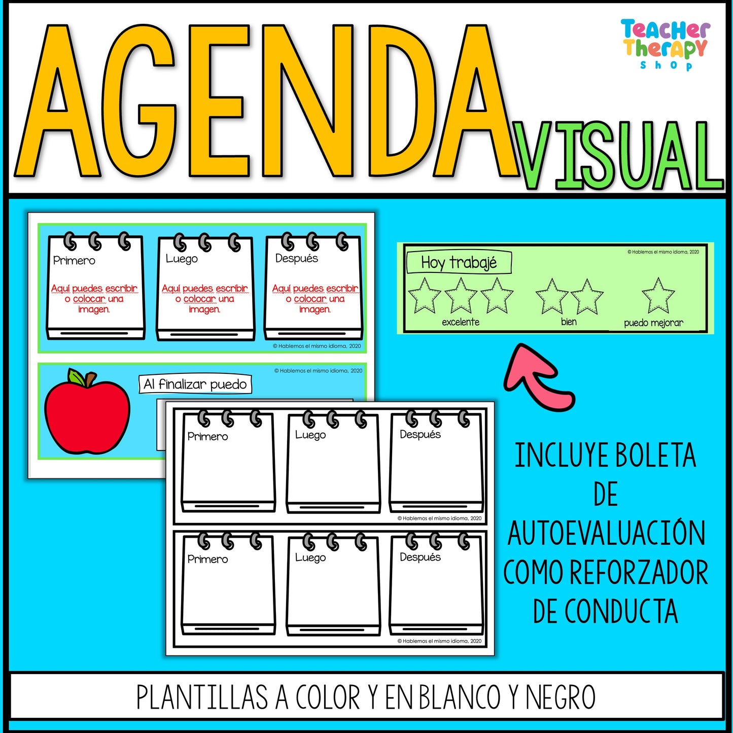 Agenda visual | Hábitos de estudio | Programa de clases y terapias