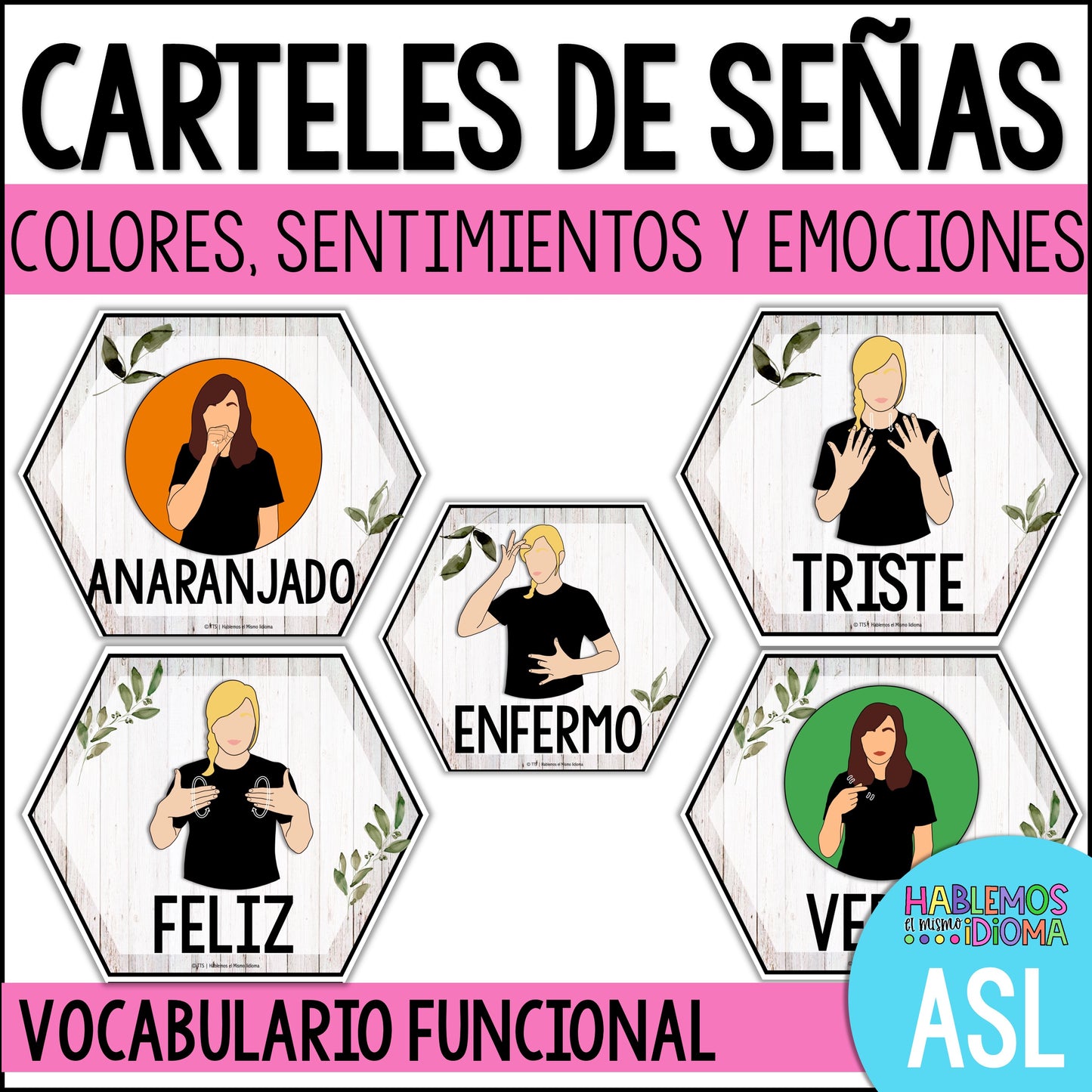 Vocabulario | Lengua de señas americanas | Colores, emociones y sentimientos