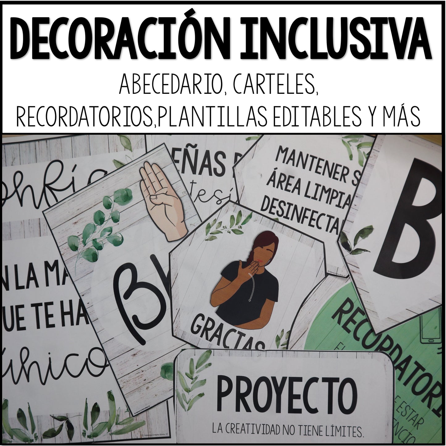 Decorative posters for the classroom | Classroom decor in Spanish