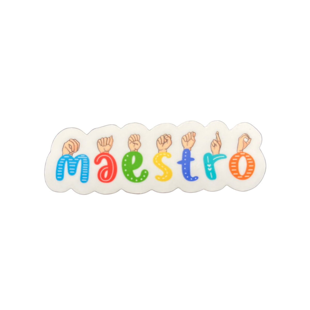 Maestro ASL | Teacher waterproof sticker