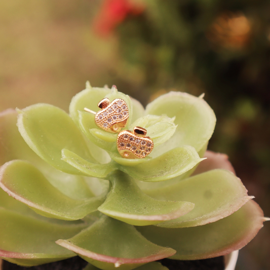 Mini apple gold | Mini apple earrings