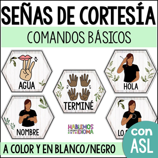 Señas de cortesía | Palabras mágicas y comandos básicos con ASL | Boho modern