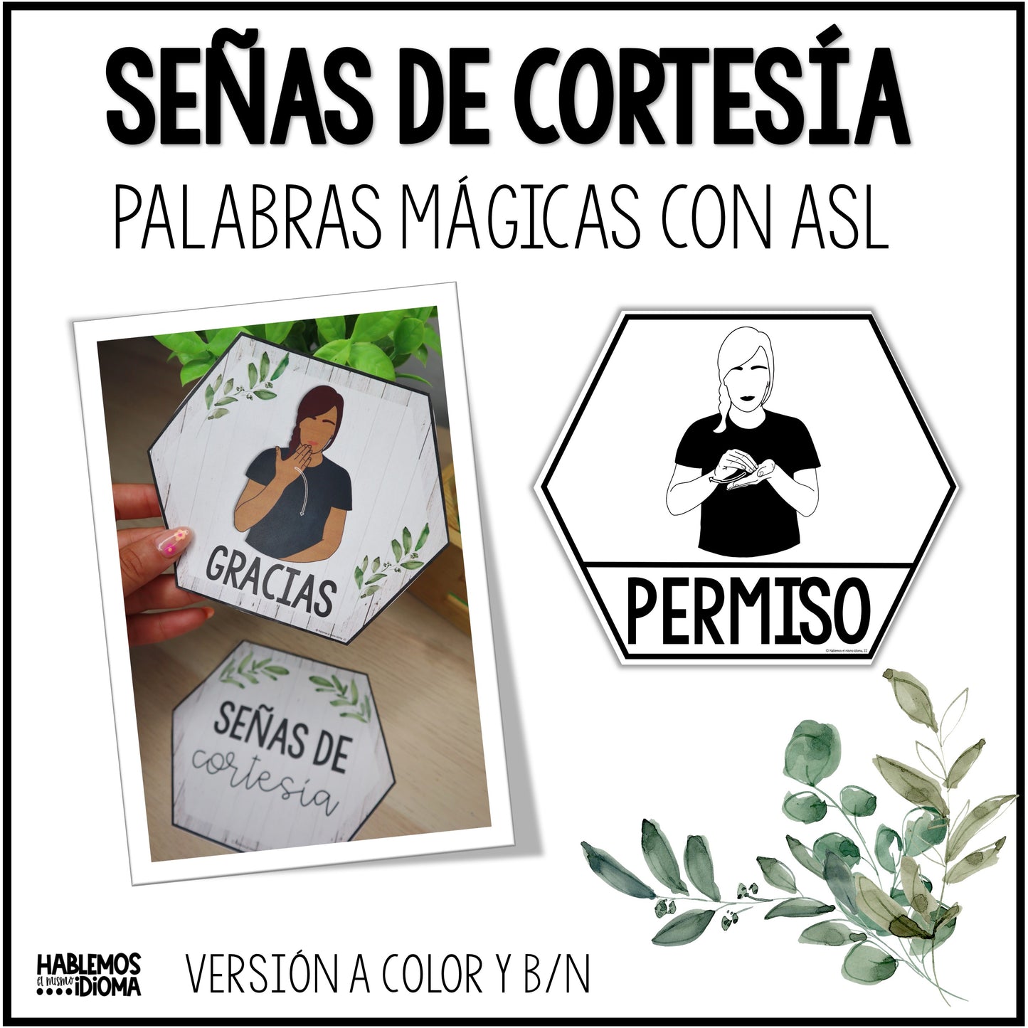 Señas de cortesía | Palabras mágicas y comandos básicos con ASL | Boho modern