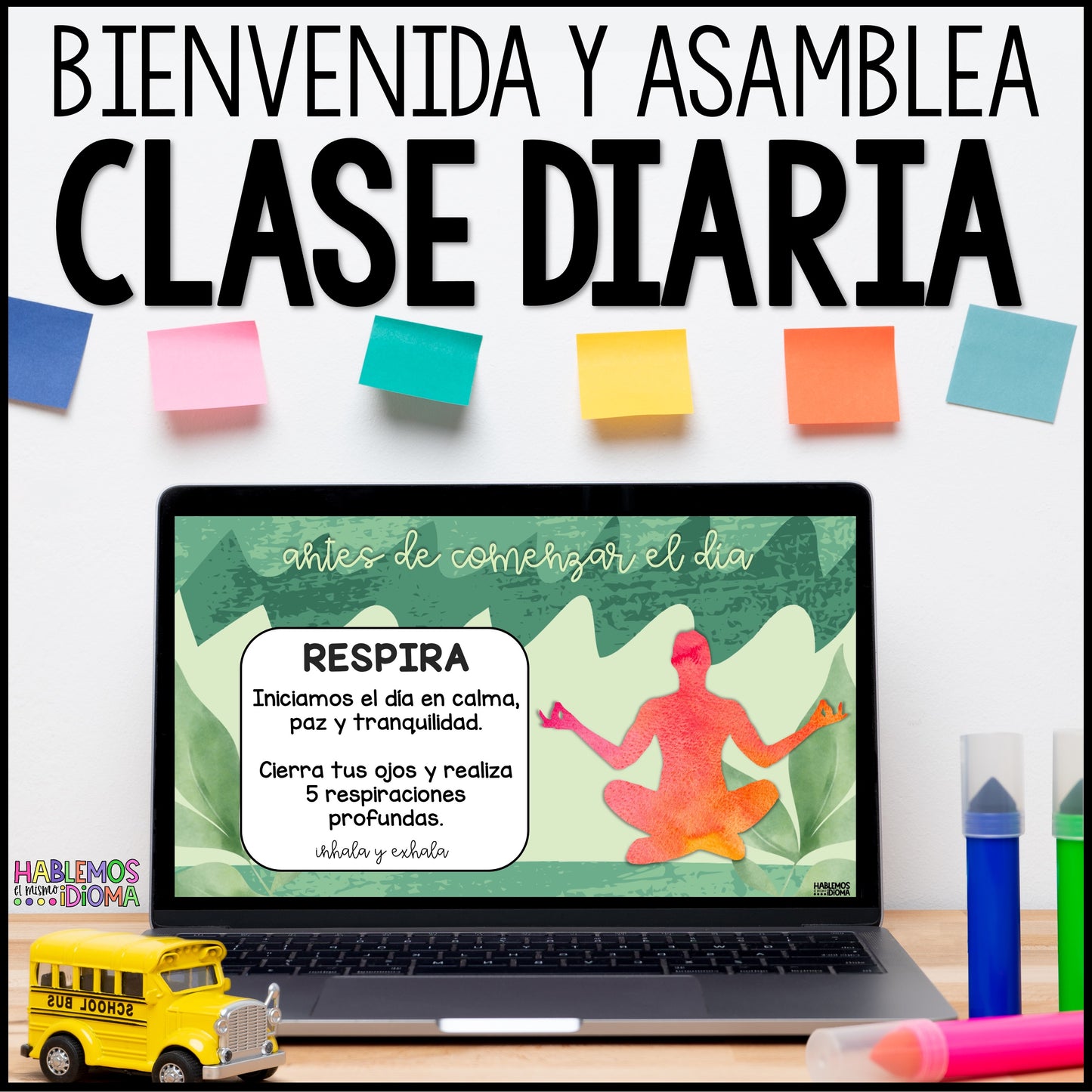 Rutina diaria editable | Calming leaves | Morning meeting in Spanish