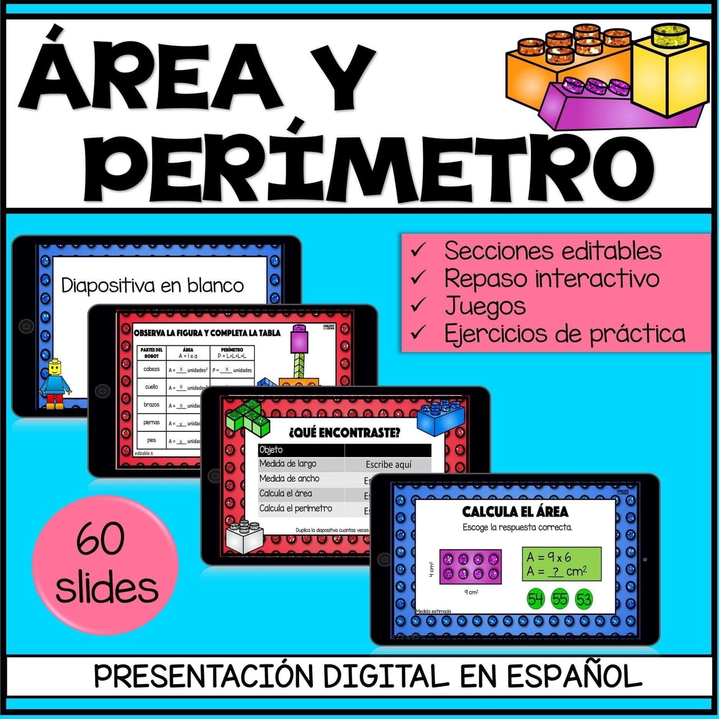 Área y perímetro | Paquete de actividades interactivas