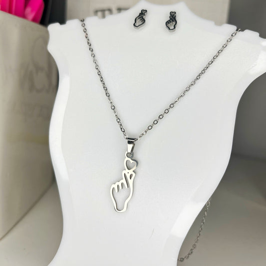 Chain and earrings set | Even love set