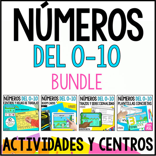 Numbers from 0-10 Differentiated activity package | ASL numbers in Spanish