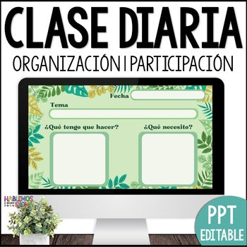 Clase diaria | Plantillas editables | Spanish daily activities