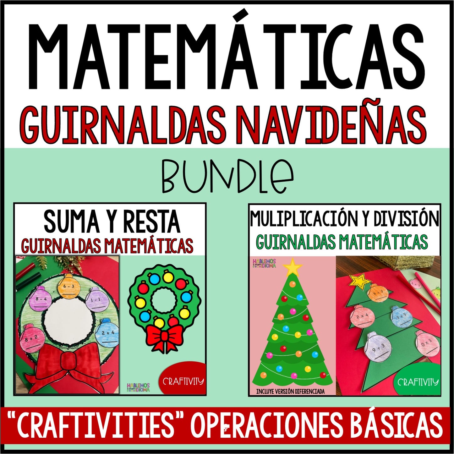 BUNDLE | Christmas garlands | Math