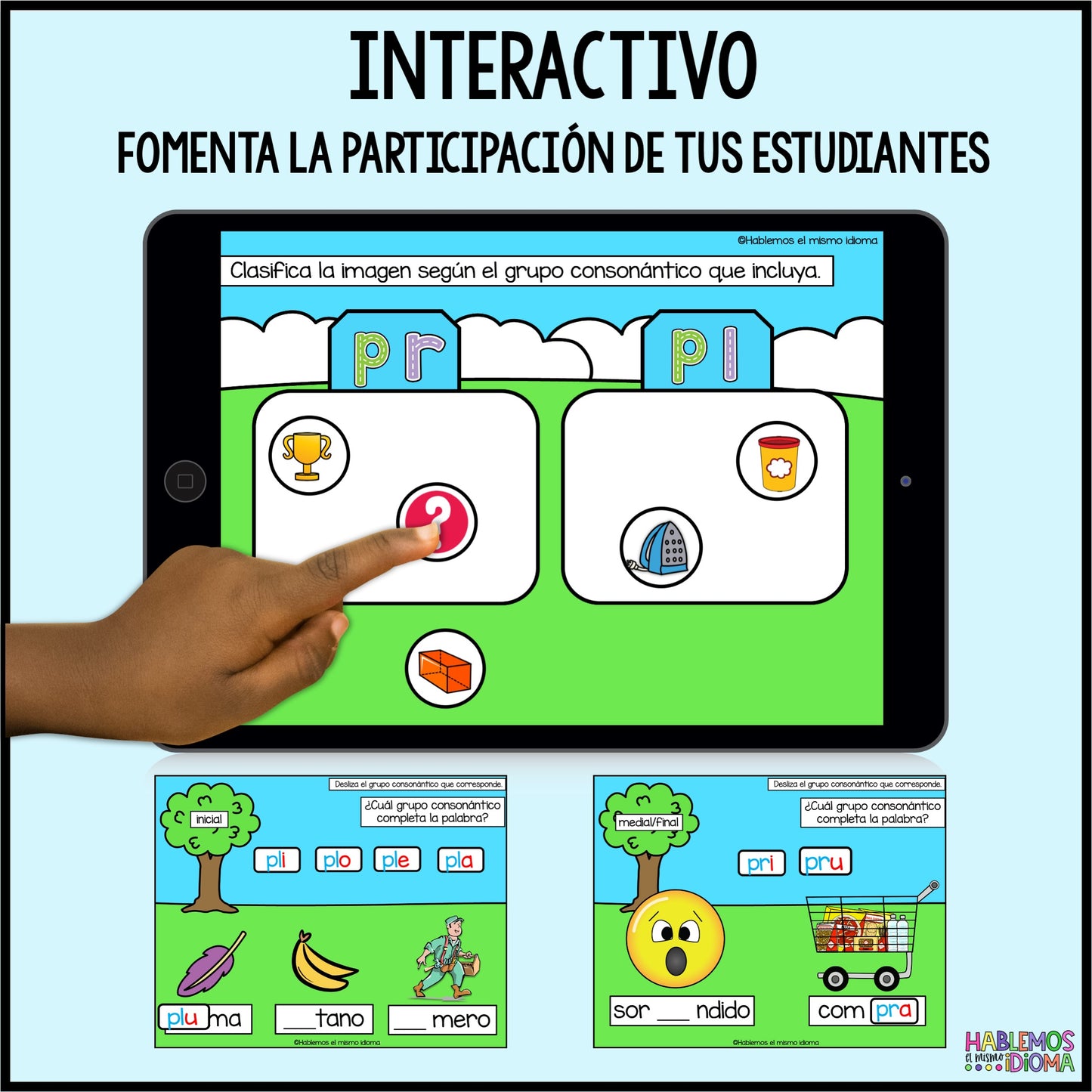 Grupos consonánticos pl y pr