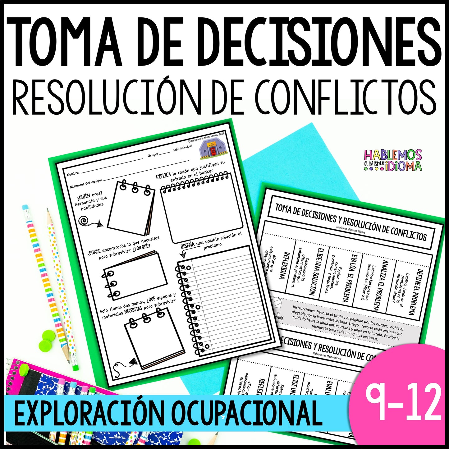 Toma de decisiones y resolución de conflictos | Presentación digital en PPT y actividades