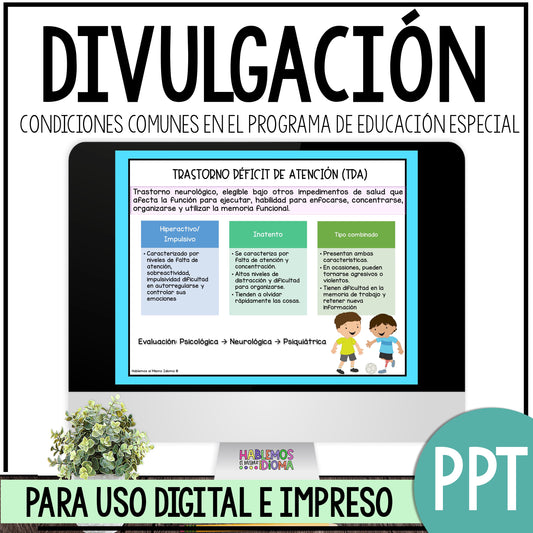 Divulgación | Condiciones comunes en el programa de educación especial