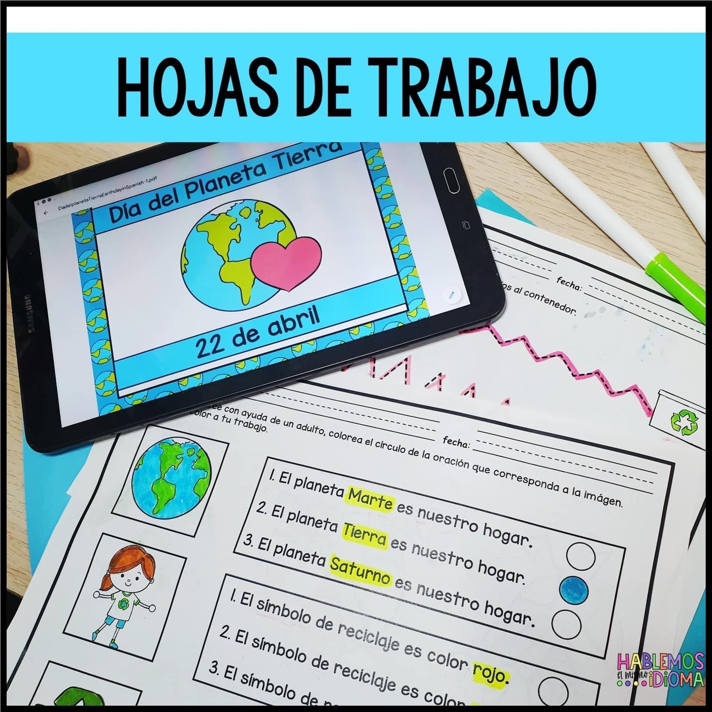 Día de la Tierra | Cuidado del planeta | Earth day activities in Spanish