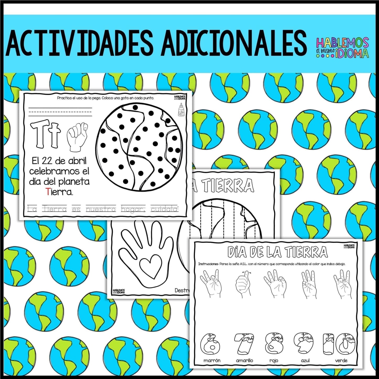 Día de la Tierra | Cuidado del planeta | Earth day activities in Spanish