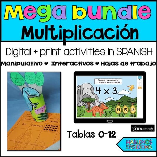 The multiplication tables - Prehistoric multiplication MEGA BUNDLE