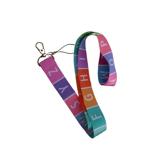 Llavero colgante letras del abecedario | ABC Lanyard