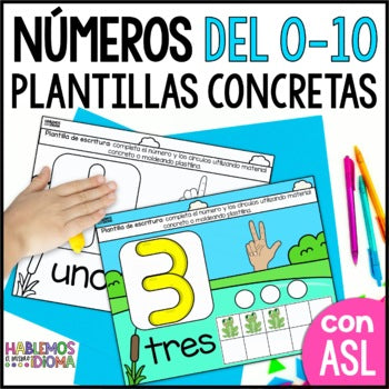 Números 0-10 en español y ASL | Spanish Numbers Playdough Mats