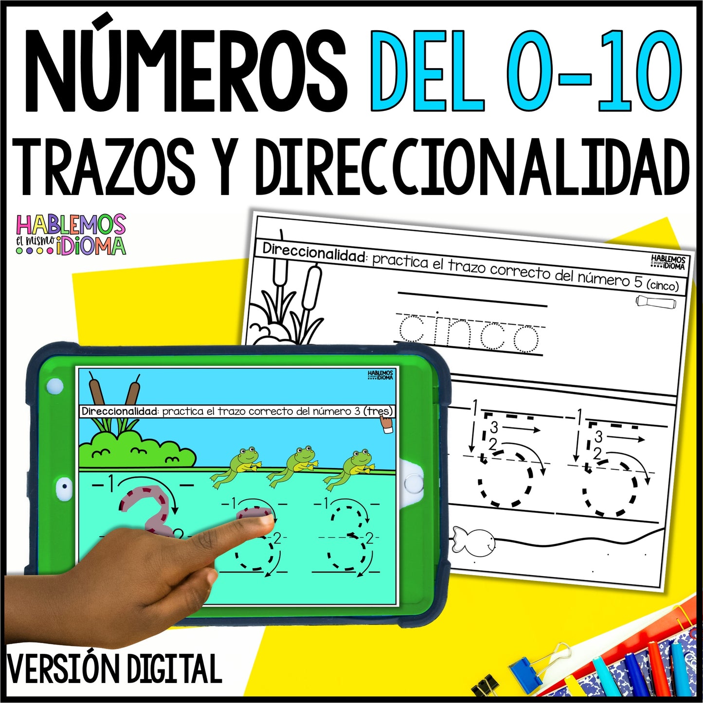 Números del 0-10 Paquete de actividades diferenciadas | ASL numbers in Spanish