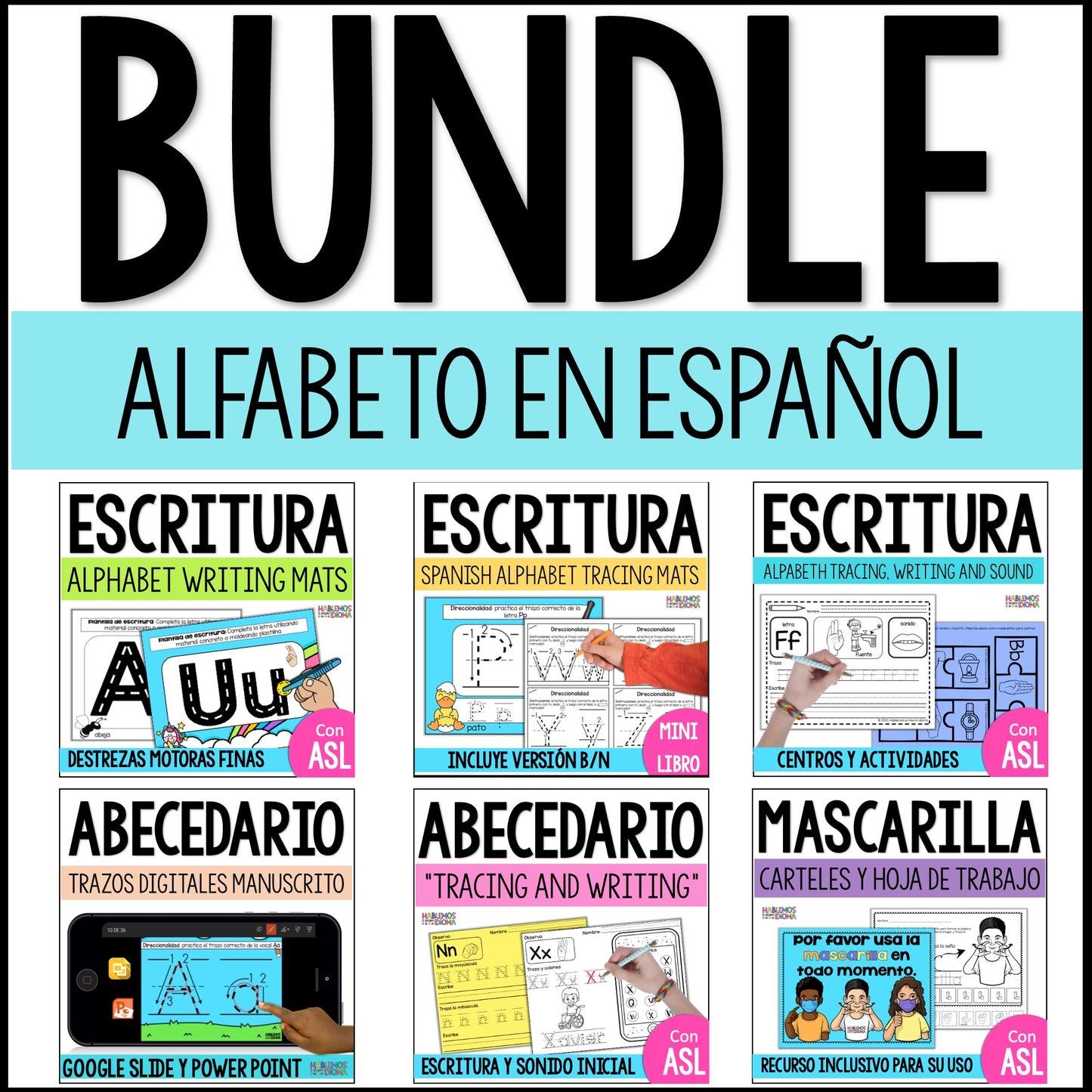 BUNDLE | Alfabeto en español | Escritura